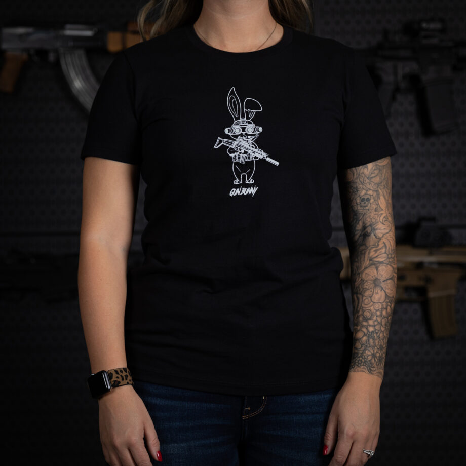 Ladies Gun Bunny T-Shirt - Image 4