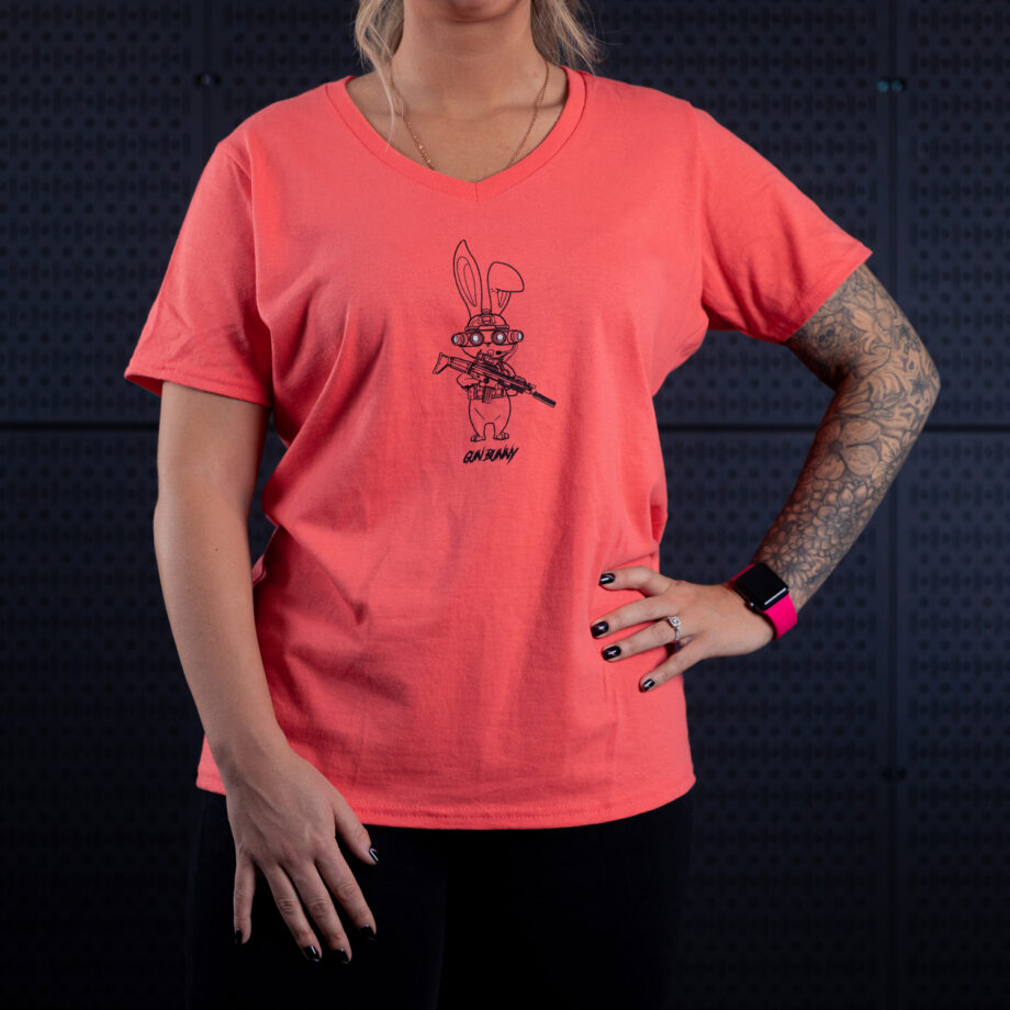 Ladies Gun Bunny T-Shirt - Image 6