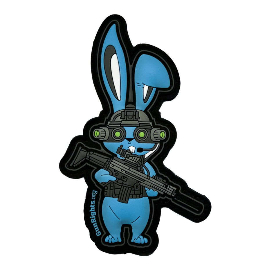NAGR Gun Bunny PVC Patch - Blue