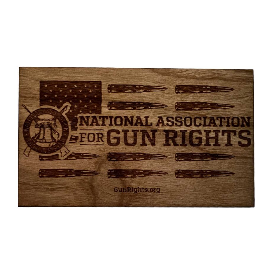 NAGR Bullet Flag Wood Magnet